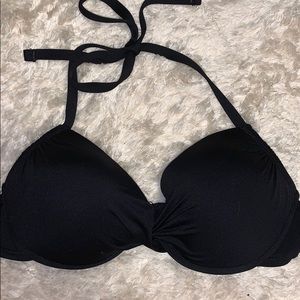 Push-up black bathing suit top